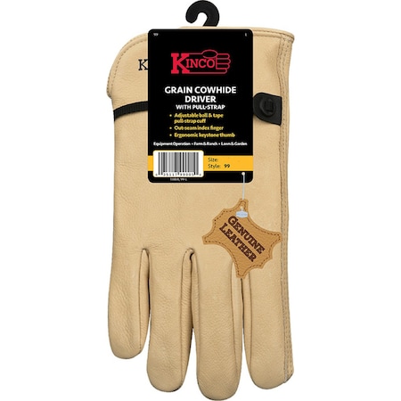 Kinco Kinco Men's Indoor/Outdoor Full Grain Driver Gloves Tan XL 1 pair 99-XL